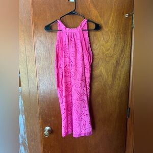 SHEIN Pink Halter Sundress for Wedding Guest